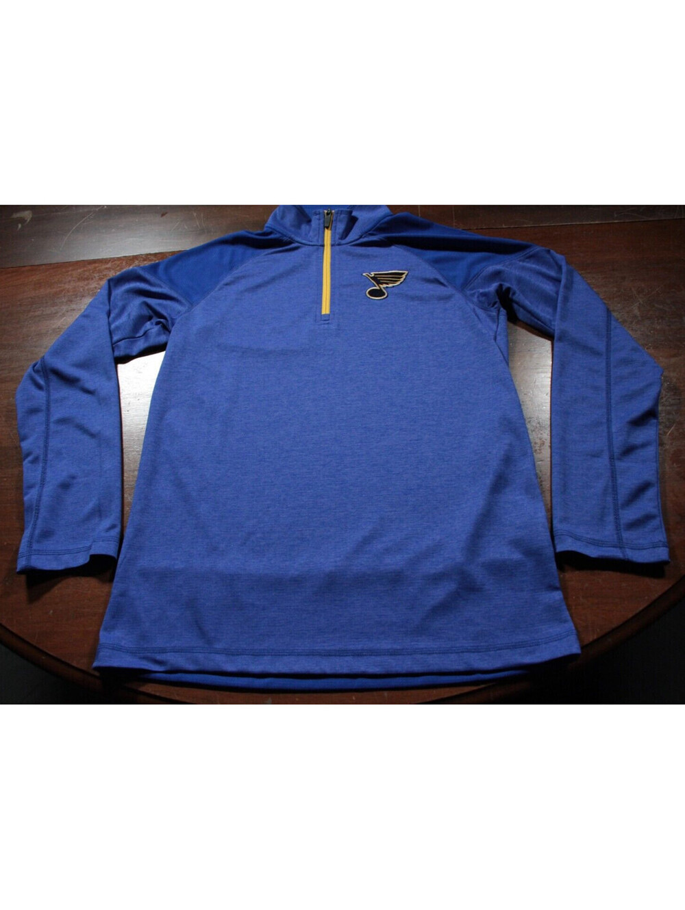 St. Louis Blues Quarter Zip Up Pullover Shirt NHL Hockey S